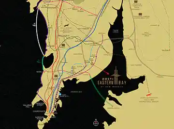 Dosti Eastern Bay Wadala Location Map