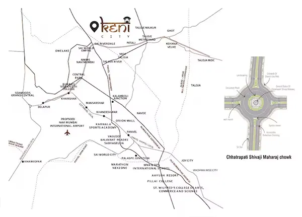 Keni City Upper Kharghar Location Map