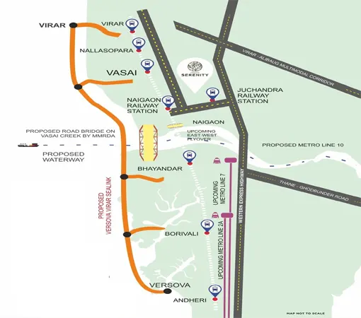 Ornate Serenity Naigaon Location Map