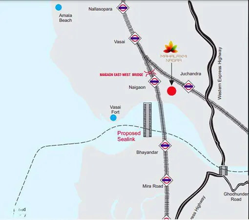 Mahalaxmi Nagar Naigaon Location Map