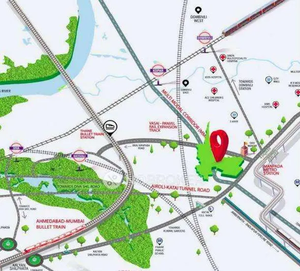 Runwal Green Vistas Location Map