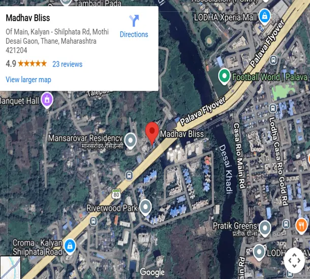 Madhav Bliss Shilphata Location Map