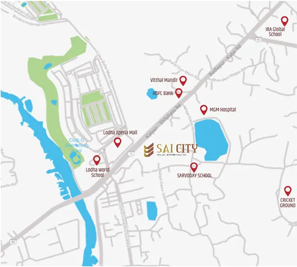 Sai City Dombivli Location Map