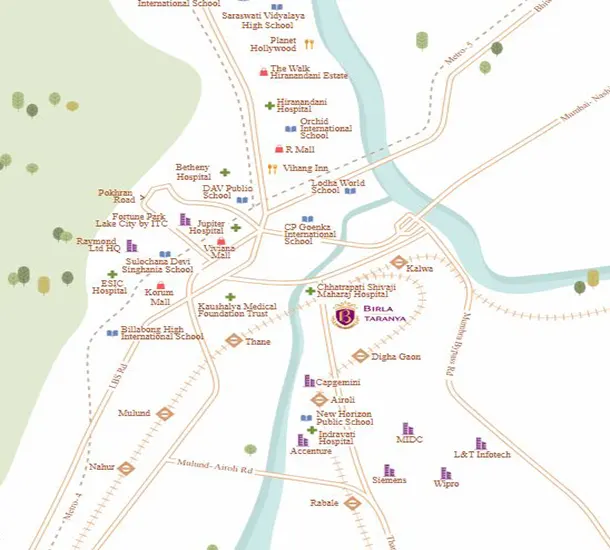 Birla Taranya New Launch Navi Mumbai Location Map
