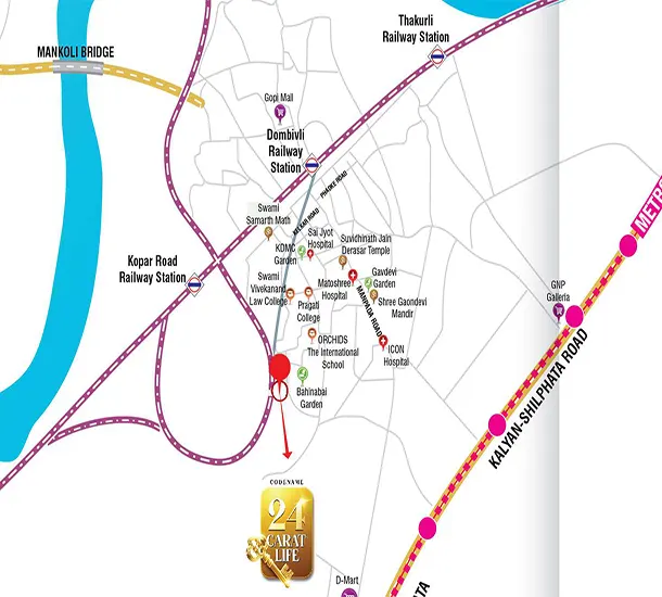 Nivasa Green City Dombivli Location Map