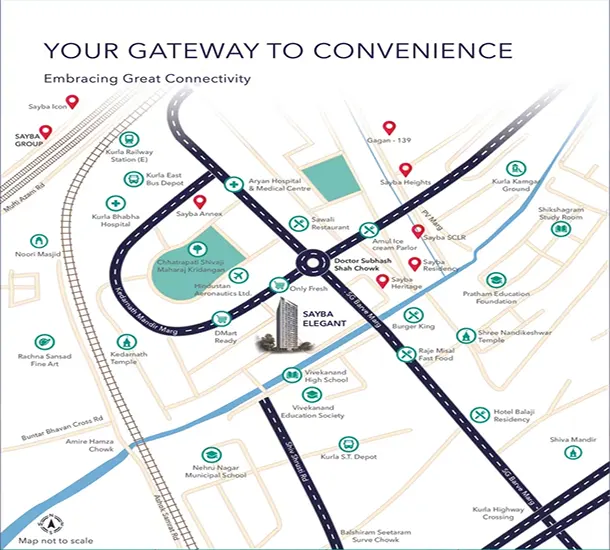 Sayba Elegant Kurla Location Map