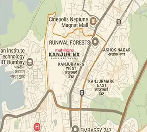 Mahindra Rainforest Kanjurmarg Location Map