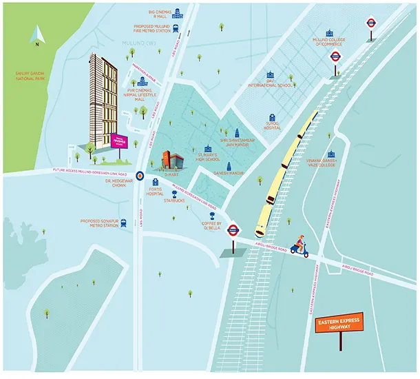Piramal Revanta Mulund  Location Map