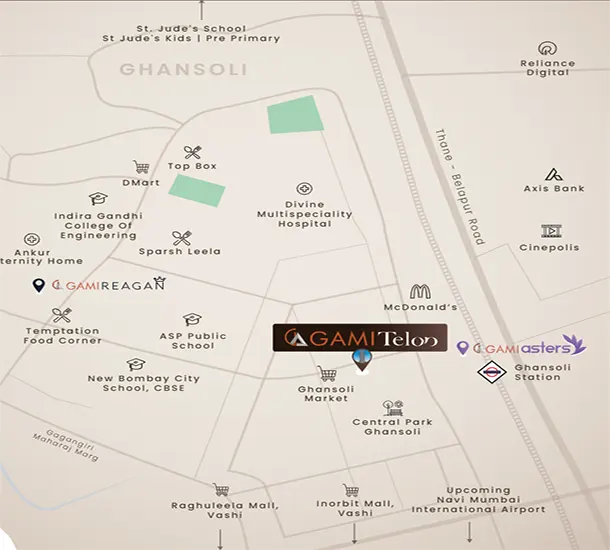 Gami Telon Ghansoli Location Map