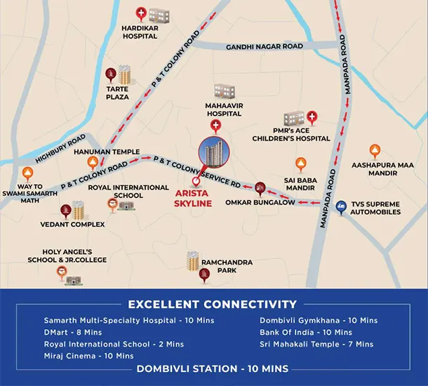 Arista Skyline Dombivli Location Map