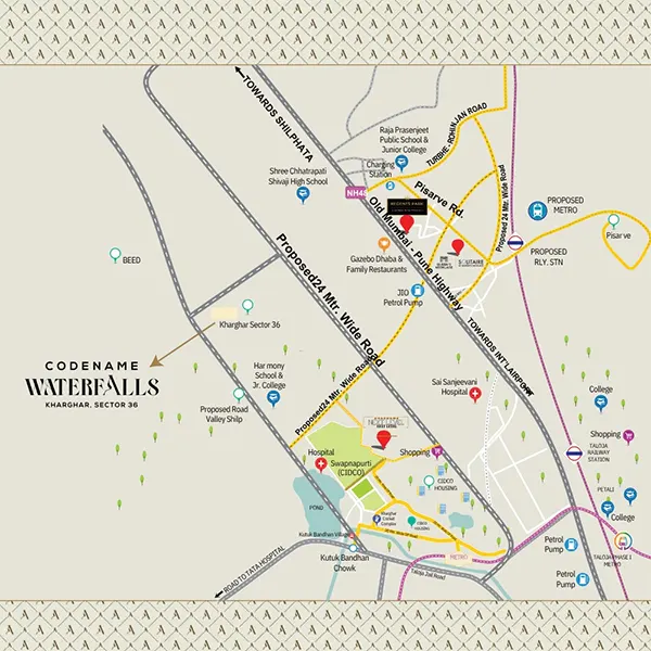 Satyam Metro Codename Waterfalls Location Map