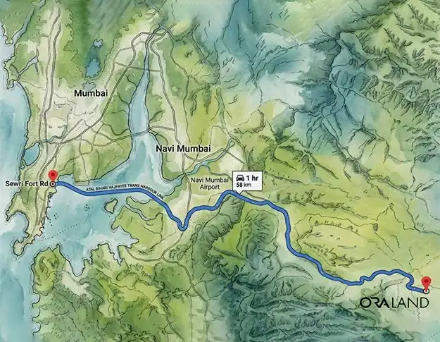 T60 Ora Land Karjat Location Map