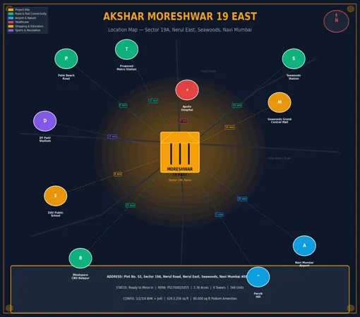 Akshar Moreshwar 19East Seawoods Location Map