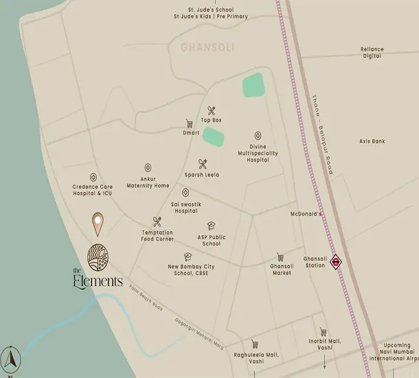 TPV Gami The Elements Location Map