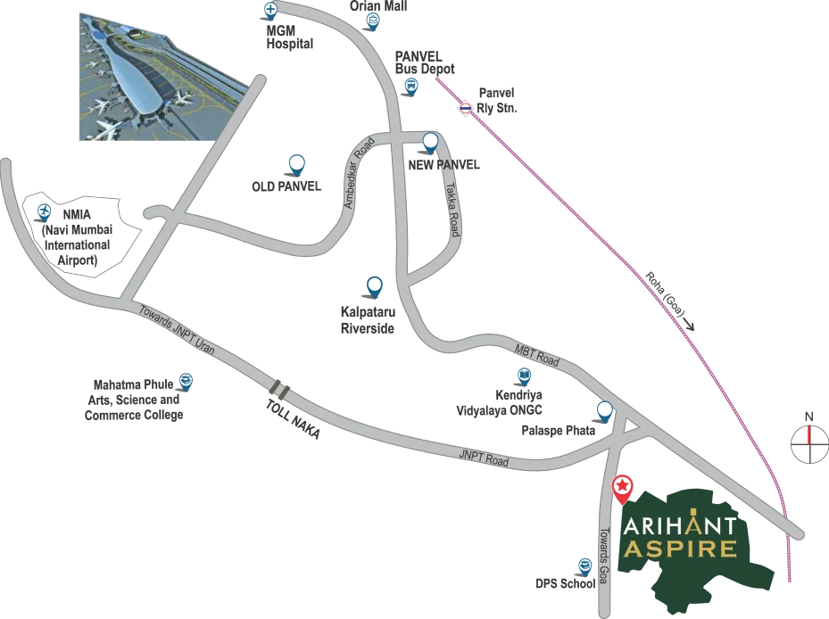 Arihant Aspire Panvel Location Map