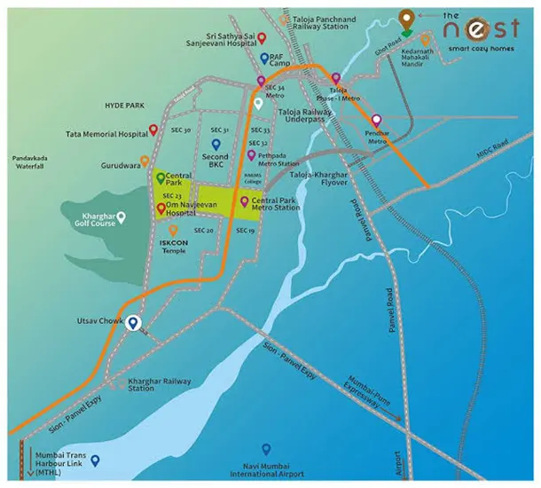 The Nest Riverside Location Map