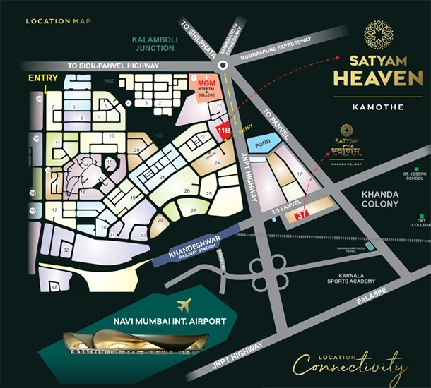 Satyam Heaven Kamothe Location Map