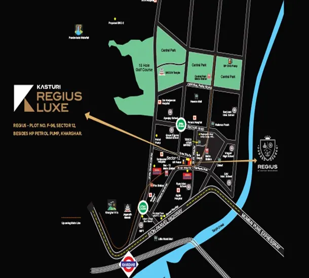Kasturi Luxe Kharghar Location Map