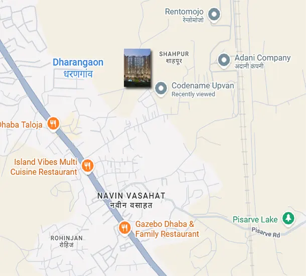 Today Upvan Upper Kharghar Location Map