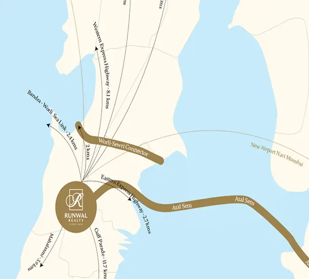 Runwal Rayaa Worli Location Map