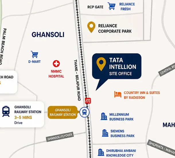 Orbis Ghansoli Location Map