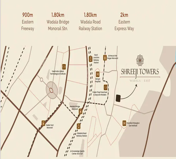 Shreeji Towers Wadala Location Map