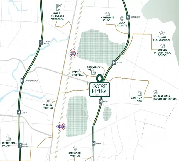Godrej Reserve Location Map