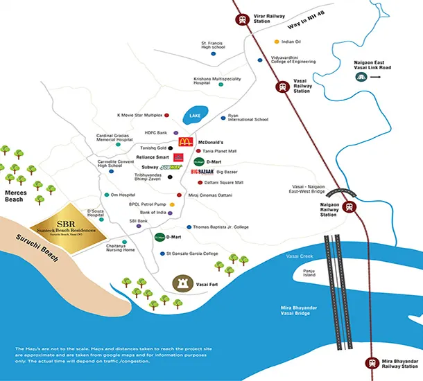 Sunteck Oceanopolis Vasai Location Map