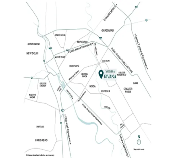 Sobha Rivana Noida Location Map