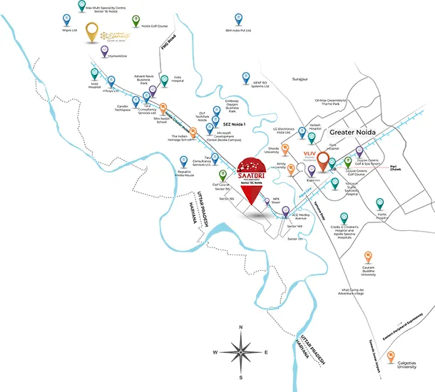 Experion Saatori Noida Location Map