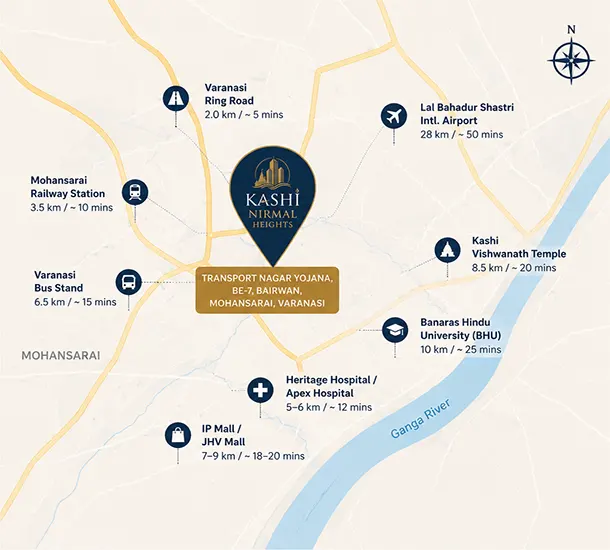 Kashi Nirmal Heights Location Map