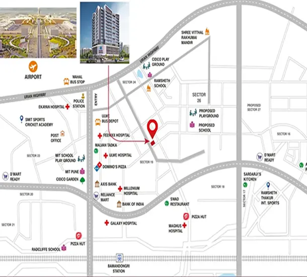 Pillars Nirvana Ulwe Location Map