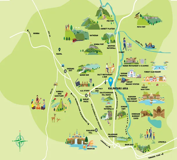 Kalpataru Aria Karjat Location Map