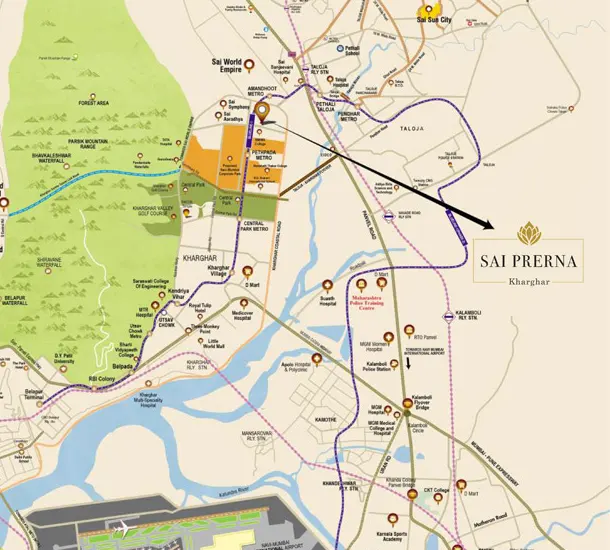 Paradise Sai Prerna Kharghar Location Map