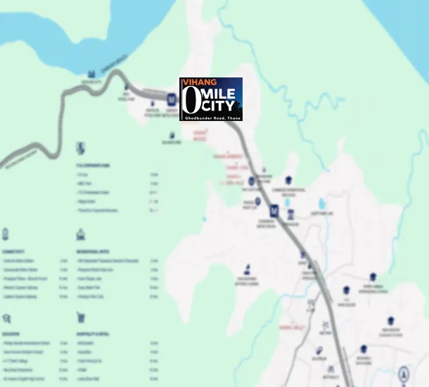 Vihang Zero Mile City Thane Location Map