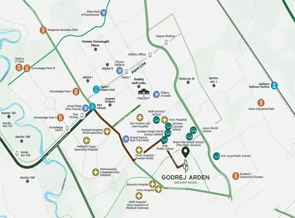 Godrej Arden Sigma Noida Location Map