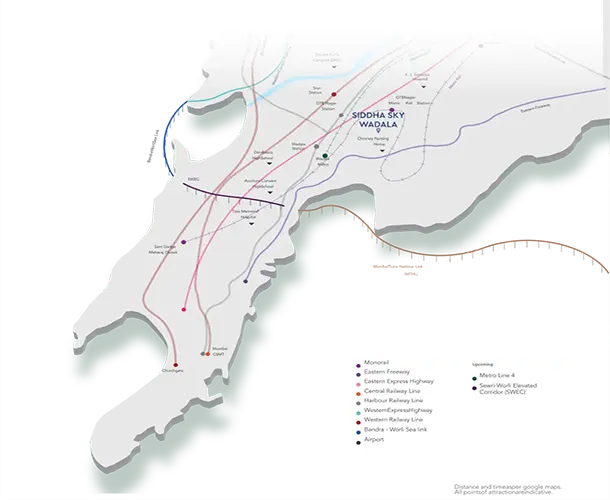 Siddha Sky Wadala Location Map