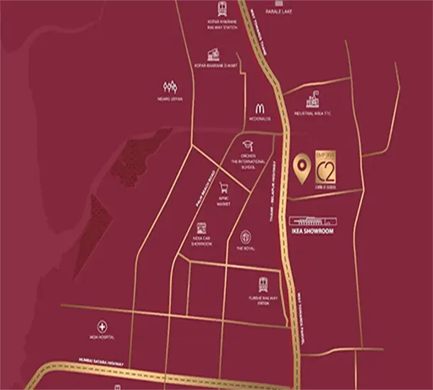 Emperia C2 Turbhe Location Map