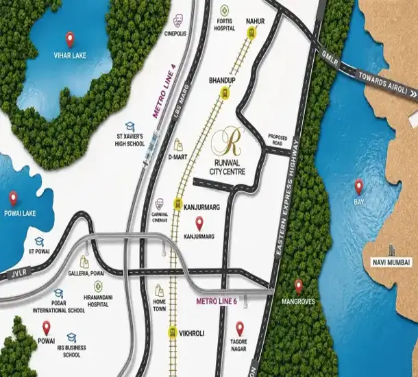 Runwal Garden Vista Location Map