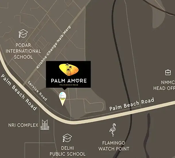 Palm Amore Seawoods Location Map