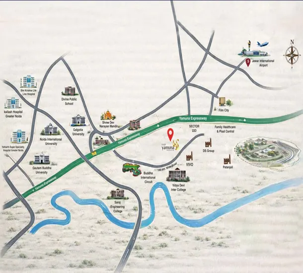 VVIP Yamuna Noida Location Map