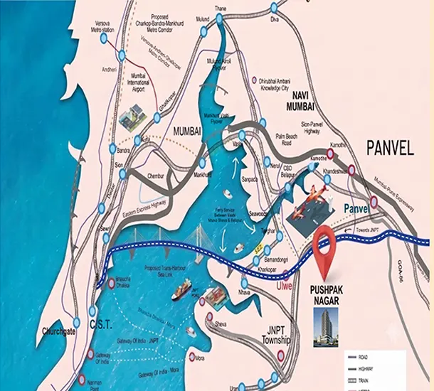 Trinetram Anant Pushpak Nagar Location Map