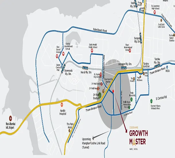 Kamdhenu Growth Master Nerul Location Map