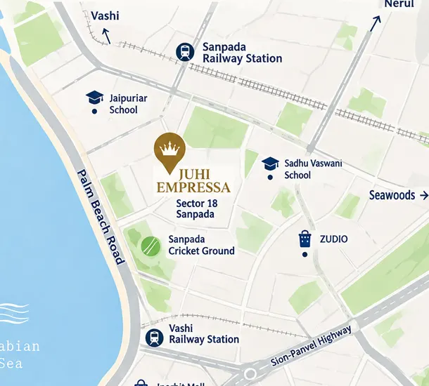 Juhi Empressa Sanpada Location Map