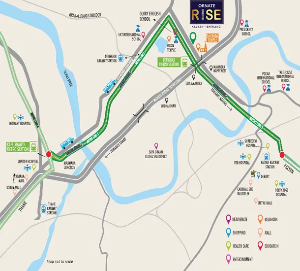 Ornate Rise Bhiwandi Location Map