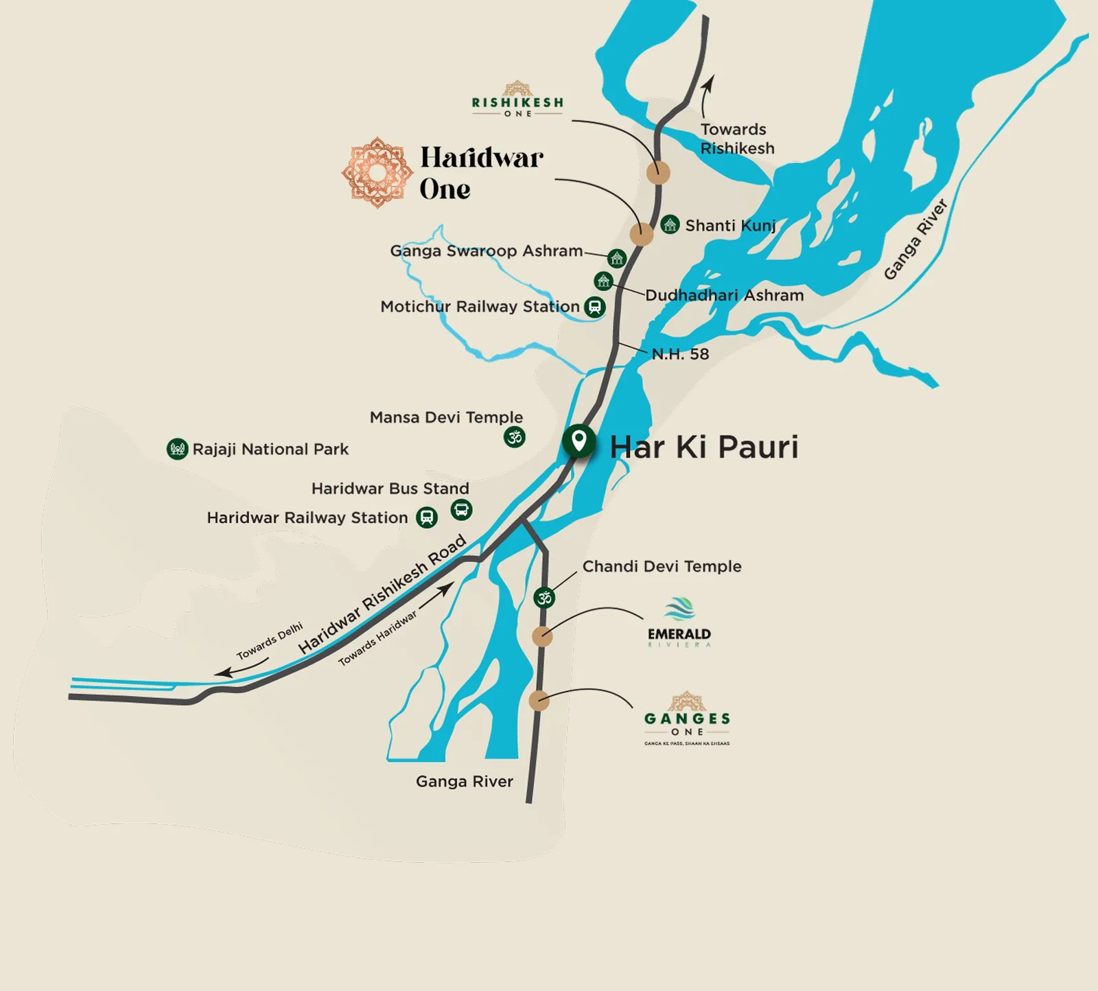 Haridwar One Project Location Map