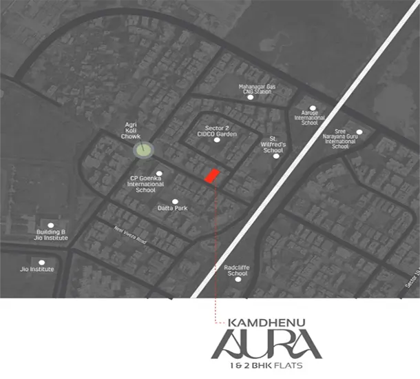 Kamdhenu Aura Ulwe Location Map