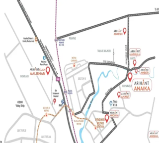 Arihant Anaika 7 Taloja Location Map
