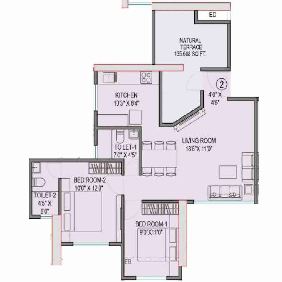 Gami Sector 18 Sanpada floor plan