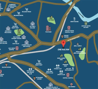 Ajmera  One International District Location Map